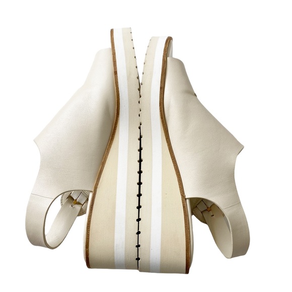 Vince Women's Shelby Foam Wedge Heel Sandals Ivory Mismatched Sizes 8.5 and 9.5 - Picture 3 of 6